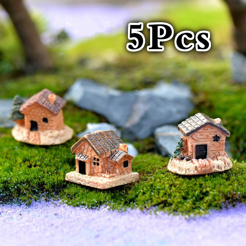 5Pcs Mini Doll House Stone Hou - огляд і ціна Home Decor Za