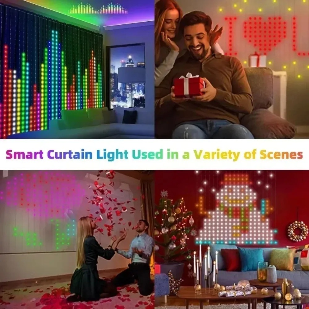 LED Pixel Curtain Lights Bluet - огляд і ціна Home Decor Free App