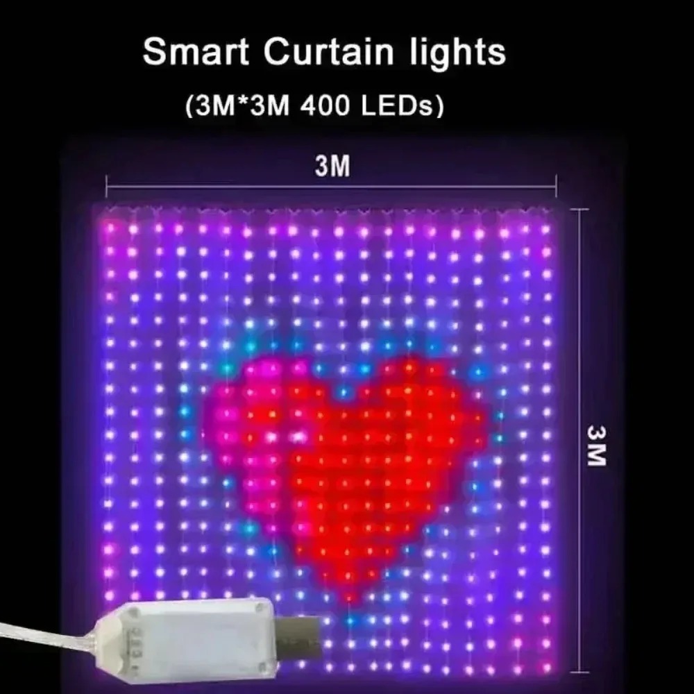 LED Pixel Curtain Lights Bluet - огляд і ціна Home Decor Free App