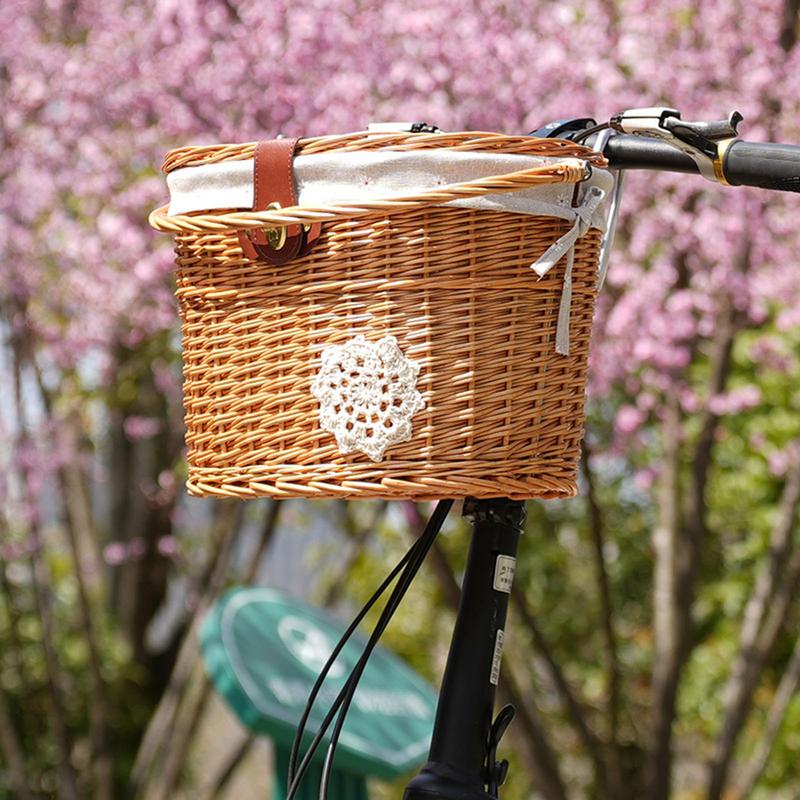 Wicker Bicycle Basket Handleba - огляд і ціна Rattan Plant Basket