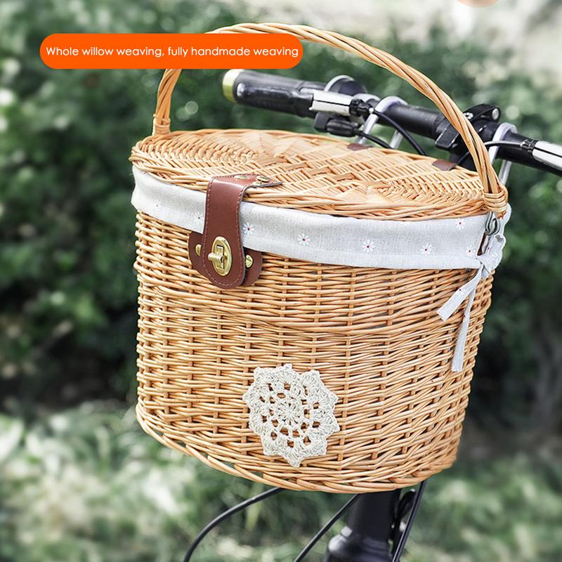 Wicker Bicycle Basket Handleba - огляд і ціна Rattan Plant Basket