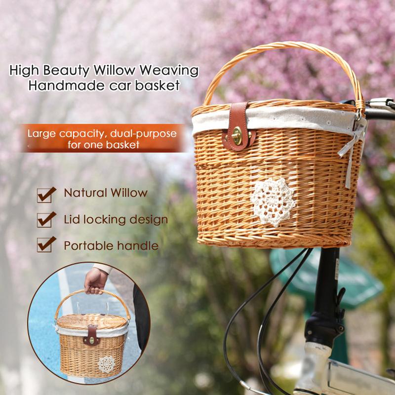 Wicker Bicycle Basket Handleba - огляд і ціна Rattan Plant Basket