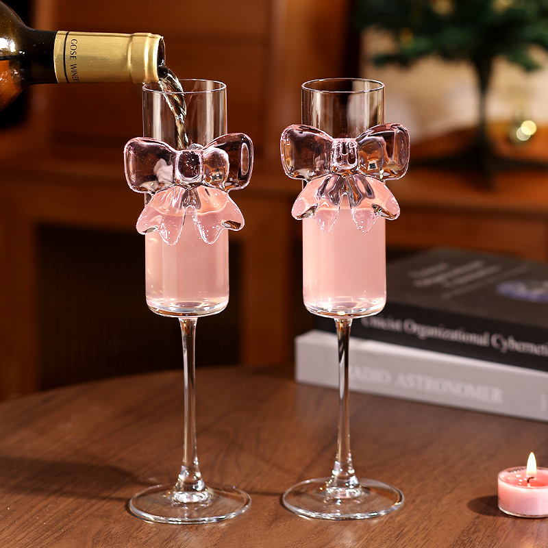 Bow Champagne Flutes Glass Wed - огляд і ціна Home Decor Y2K