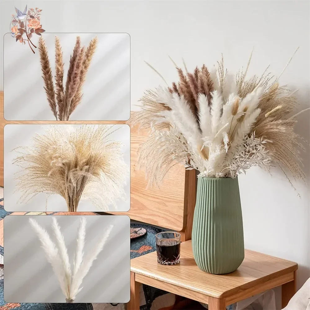 88pcs Natural Fluffy Dried Pam - огляд і ціна Pampas Grass Decor