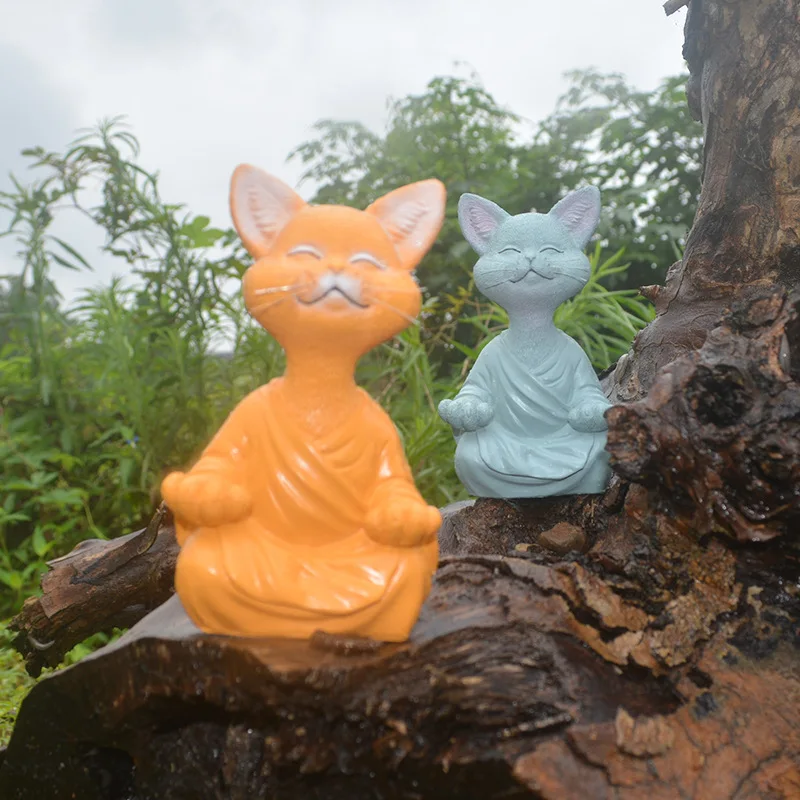 Meditation Cat Sculpture Garde - огляд і ціна Home Decor Za