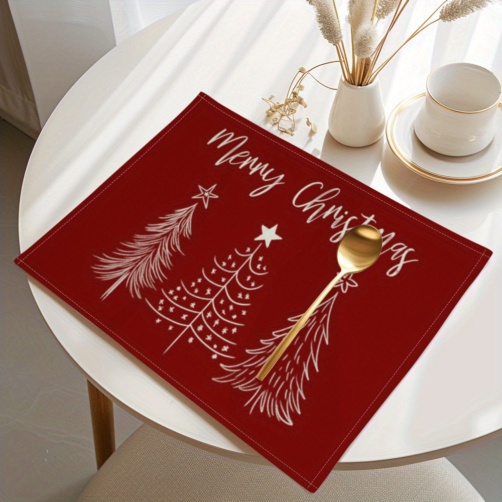 Minimalist Red Background Whit - огляд і ціна Linen Table Runner