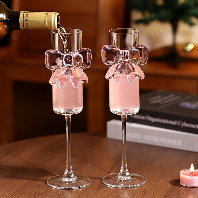 Wedding Bow Y2K Wine Glasses C - огляд і ціна Home Decor Y2K