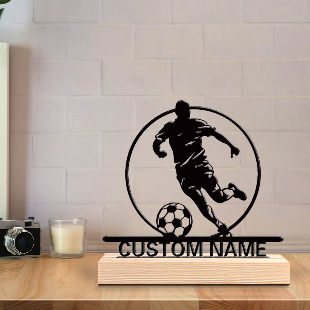 Custom Soccer Player Metal Sta - огляд і ціна Home Decor Theme