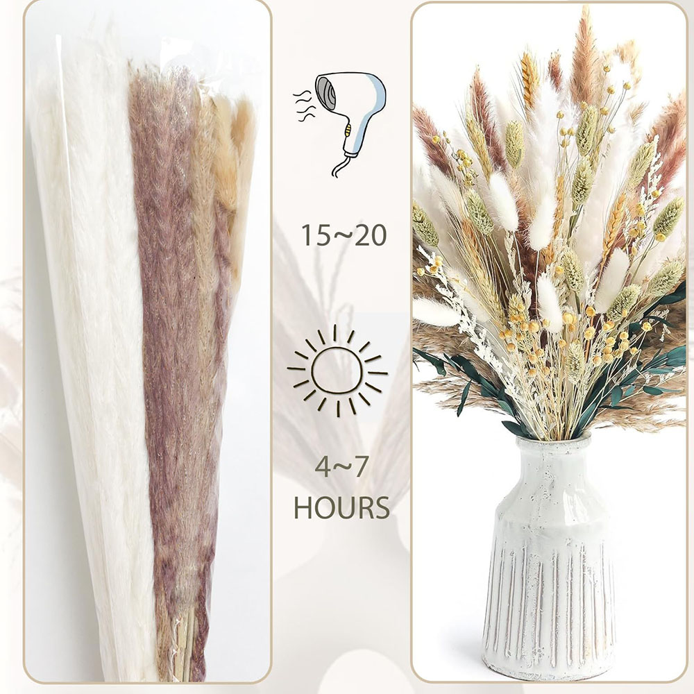 100pcs Dried Pampas Grass Bouq - огляд і ціна Pampas Grass Decor