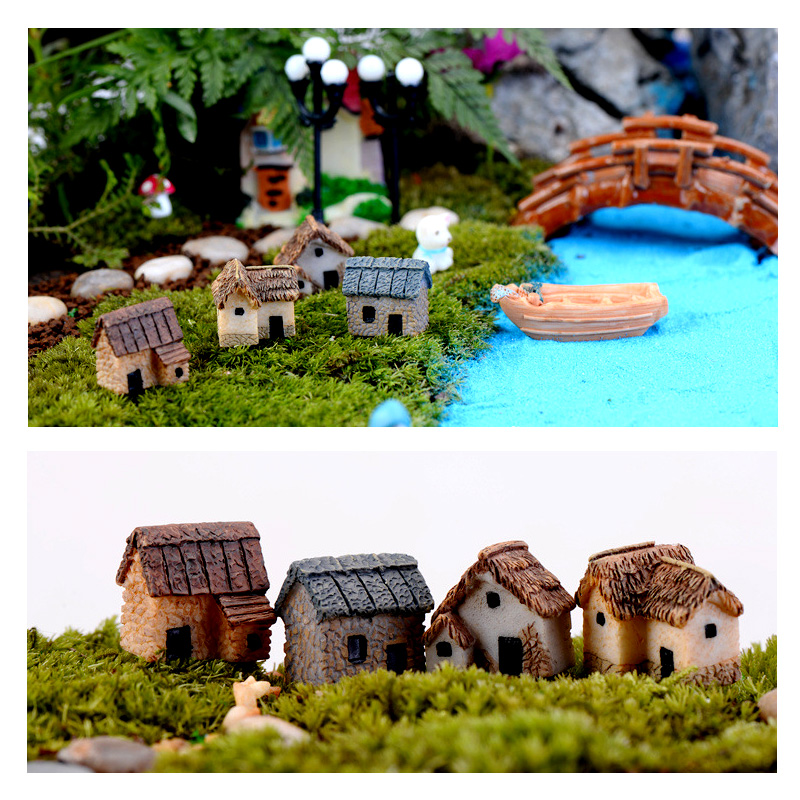 Mini Small House Figurine Resi - огляд і ціна Home Decor Za