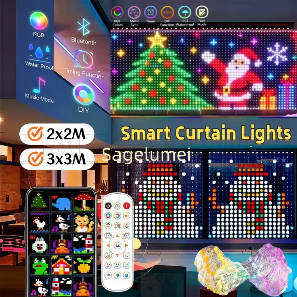 1.6M-3M Smart LED Curtain Ligh - огляд і ціна Home Decor Free App