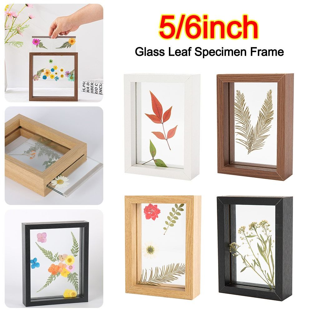 Wooden Glass Leaf Specimen Fra - огляд і ціна Bamboo Photo Frame