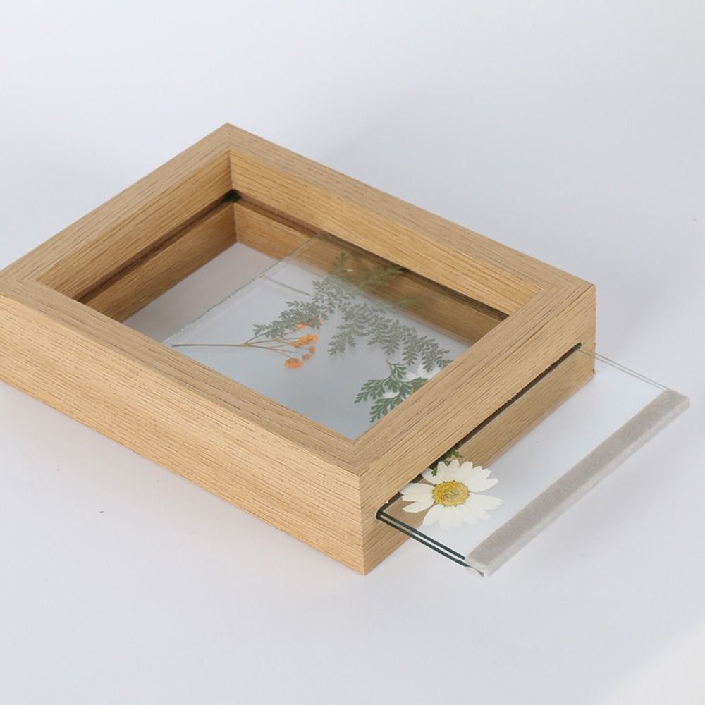 Wooden Glass Leaf Specimen Fra - огляд і ціна Bamboo Photo Frame