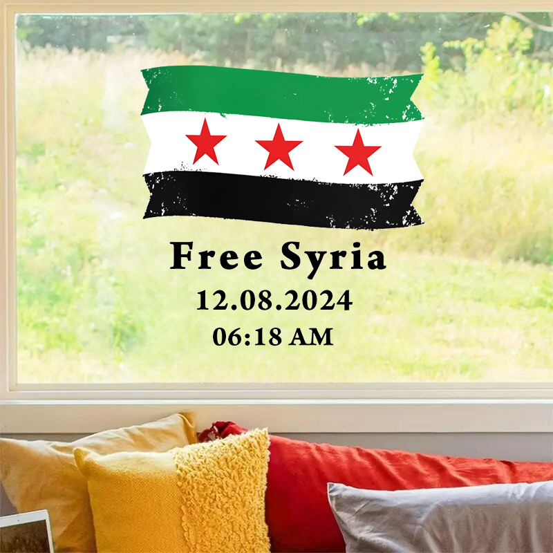 Syria Flag with Text Free Syri - огляд і ціна Home Decor Indonesia