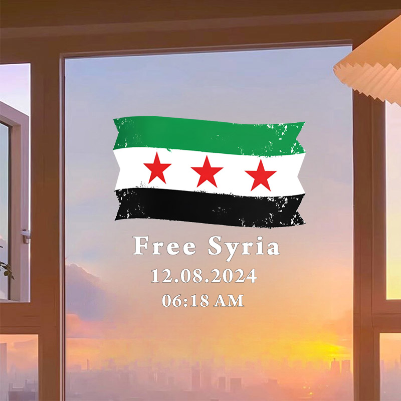 Syria Flag with Text Free Syri - огляд і ціна Home Decor Indonesia
