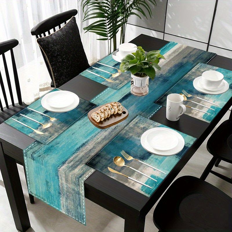 VIKAMA Morandi Abstract Ink Ta - огляд і ціна Linen Table Runner