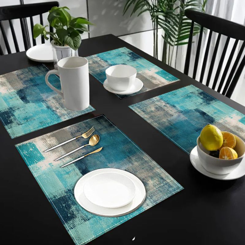 VIKAMA Morandi Abstract Ink Ta - огляд і ціна Linen Table Runner