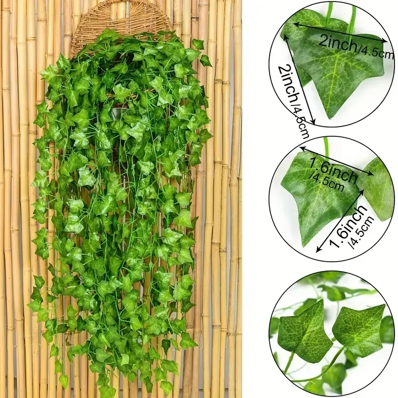 Artificial Green Ivy Leaf Ratt - огляд і ціна Rattan Plant Basket