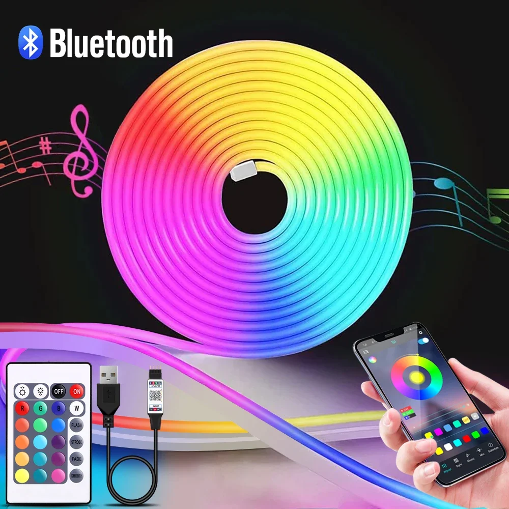 1-5m RGB LED Neon Strip Light  - огляд і ціна Home Decor Free App