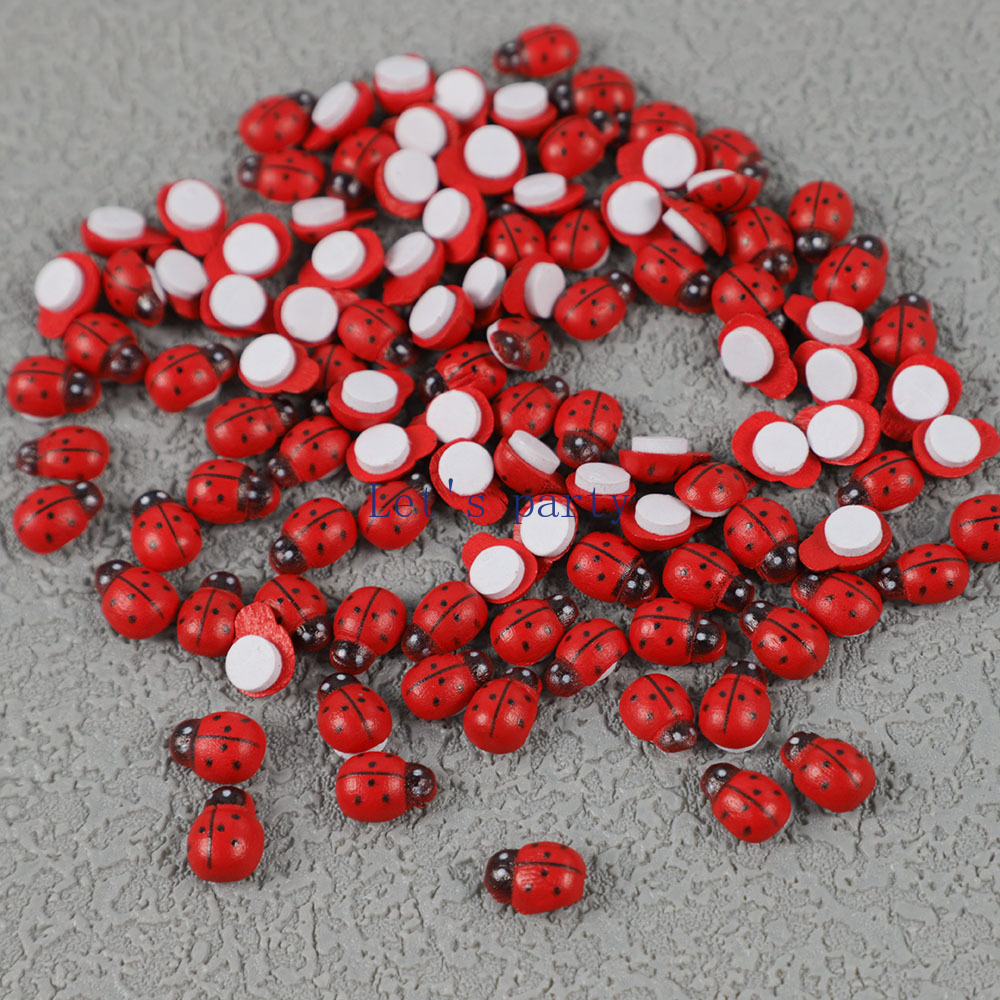 100Pcs Mini Wooden Bee Ladybug - огляд і ціна Home Decor Za
